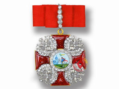 Знак ордена Святого Александра Невского большой (с кристаллами Swarovski) копия